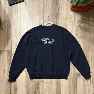 Hollister Blue Crewneck Sweater with Ribbed Cuffs